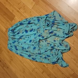 High-low Flower print skirt